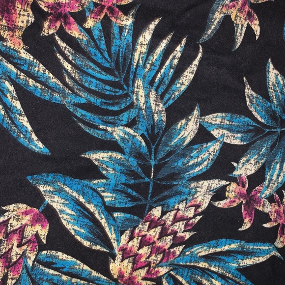Men’s 34 Black Floral Pattern Flat Front Short - Picture 10 of 12